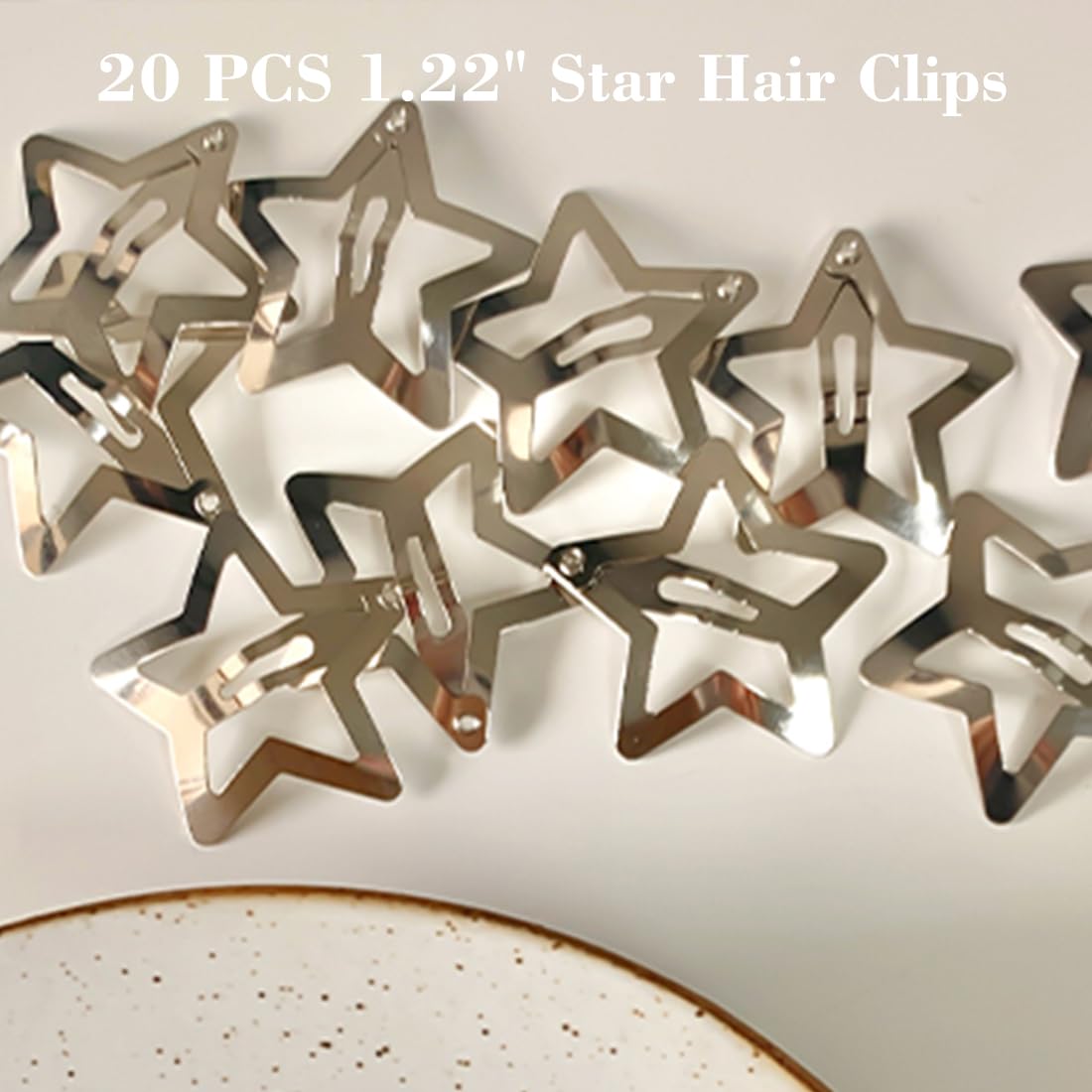 Y2K Style Star Hair Accessories - Non-Slip Metal Snap Clips