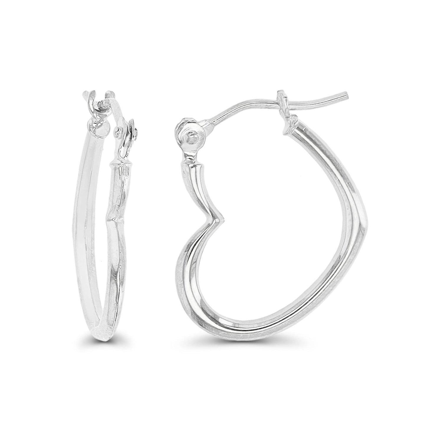 Heart Solid Hypoallergenic Hoop Earrings