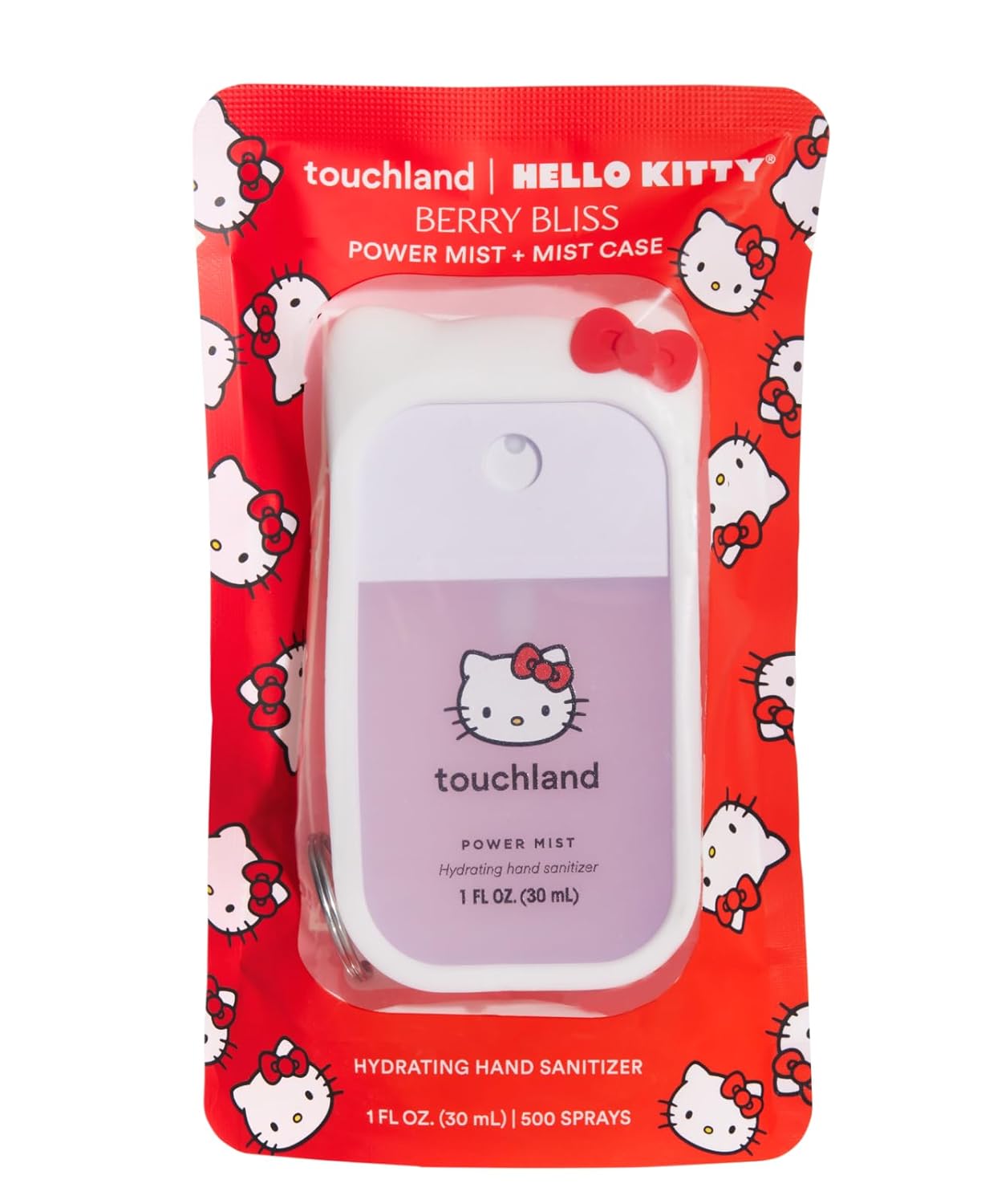 Touchland x Hello Kitty® Limited Edition Hand Sanitizer and Mist Case Set – 1 FL OZ, Berry Bliss Scent, Travel Size, Dye-Free