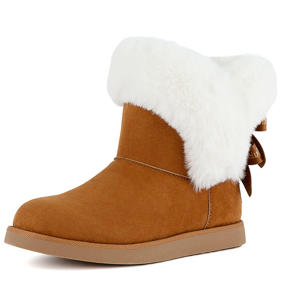 Juicy Couture Women's Slip-On Winter Snow Boots – Warm, Insulated Fashion Booties with Faux Fur Lining