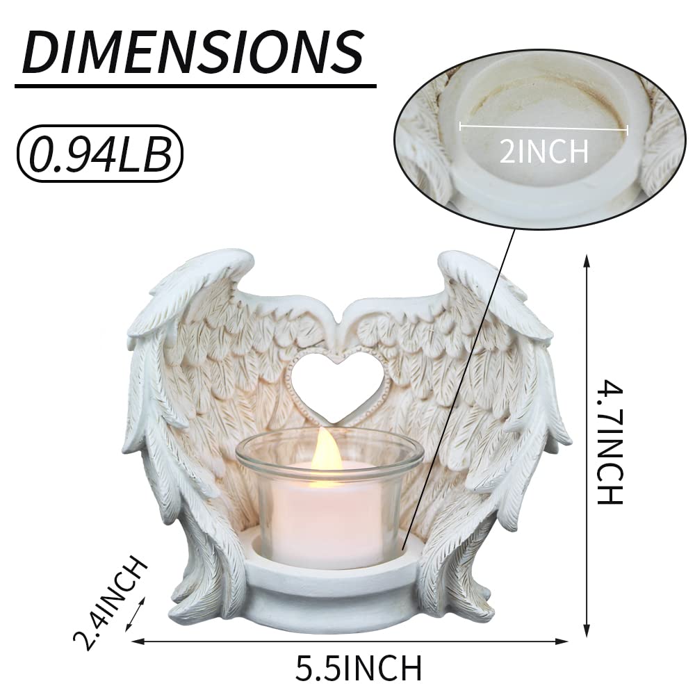 LED Angel Wings Tealight Decor (LED Tea Light and Cup Included)