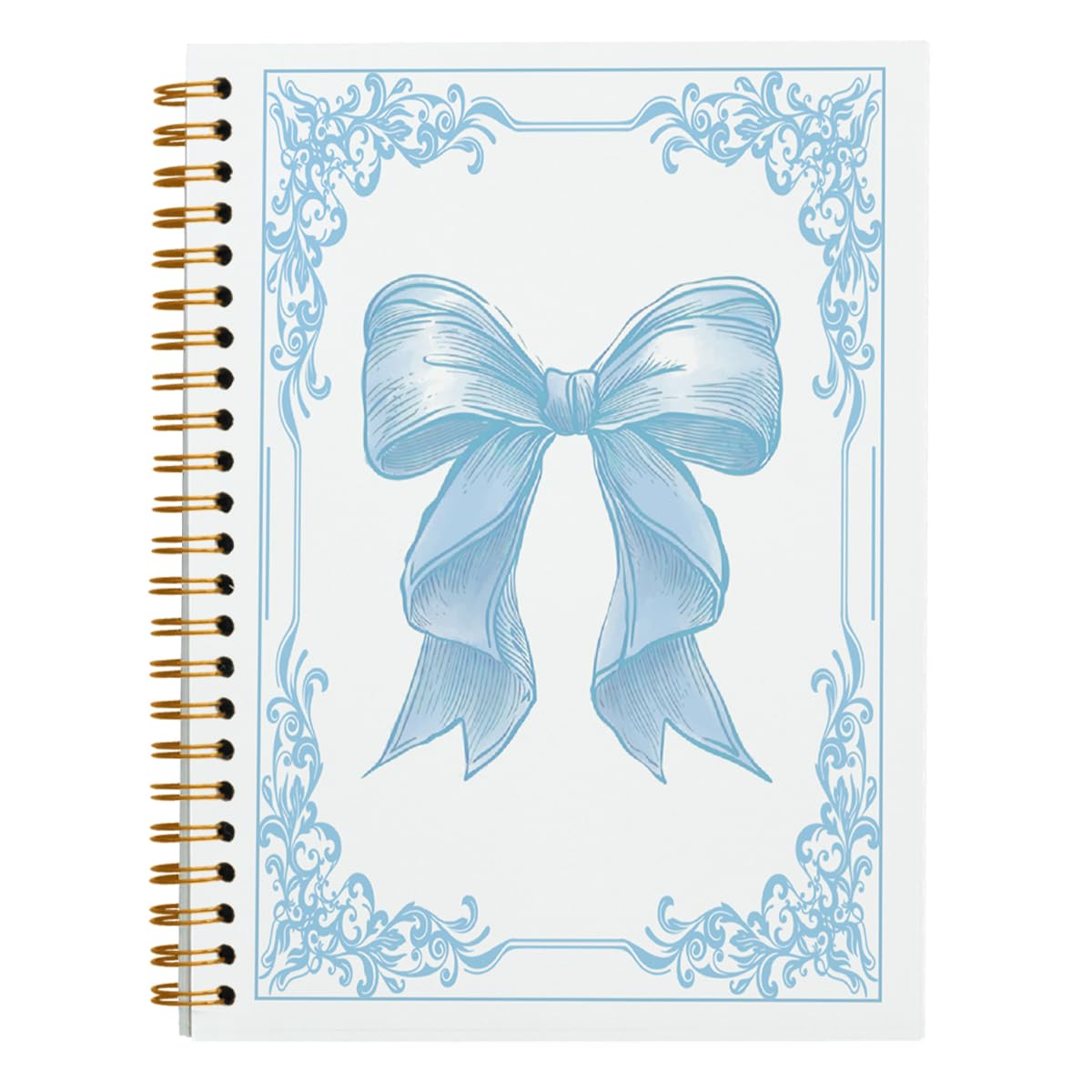 Pink Bow Coquette Notebook Journal, Hardcover Spiral Notebook 5.5x8.3