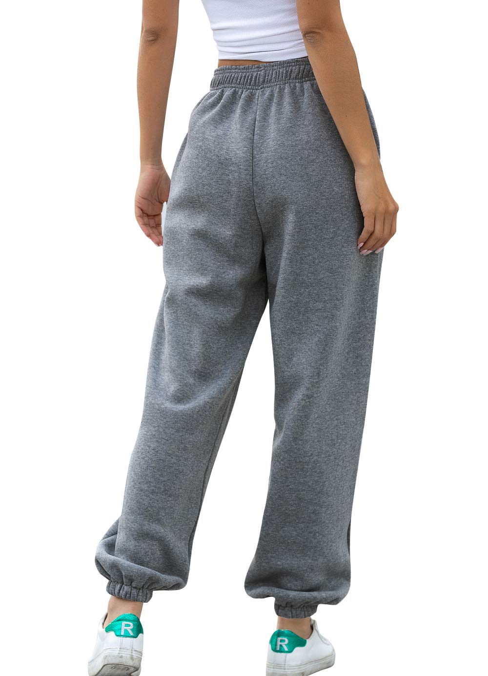 Women's High Waisted Sweatpants Workout Active Joggers Pants Baggy Lounge Bottoms