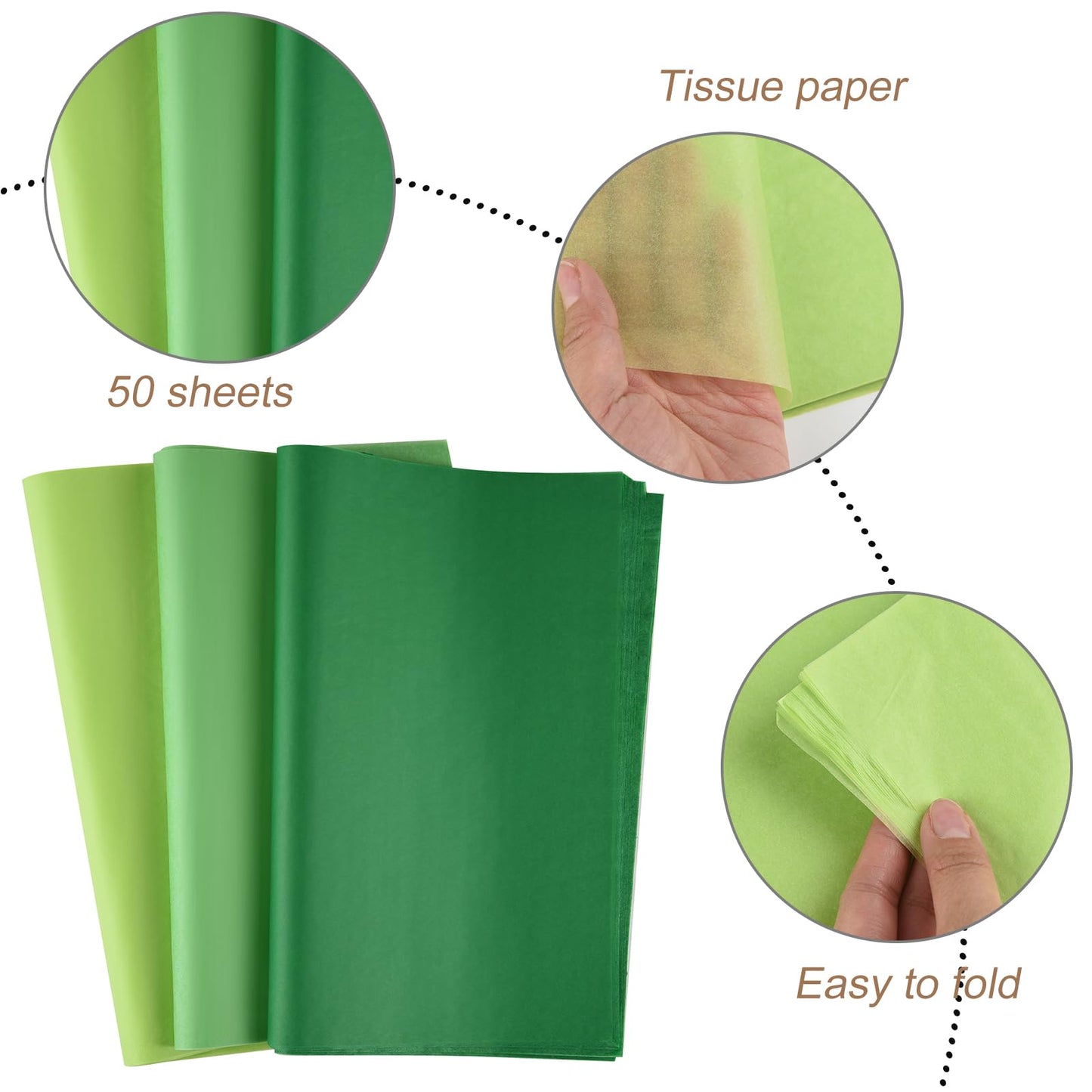 Sheets Mixed 50 Tissue Paper for Gift Wrapping and Crafts