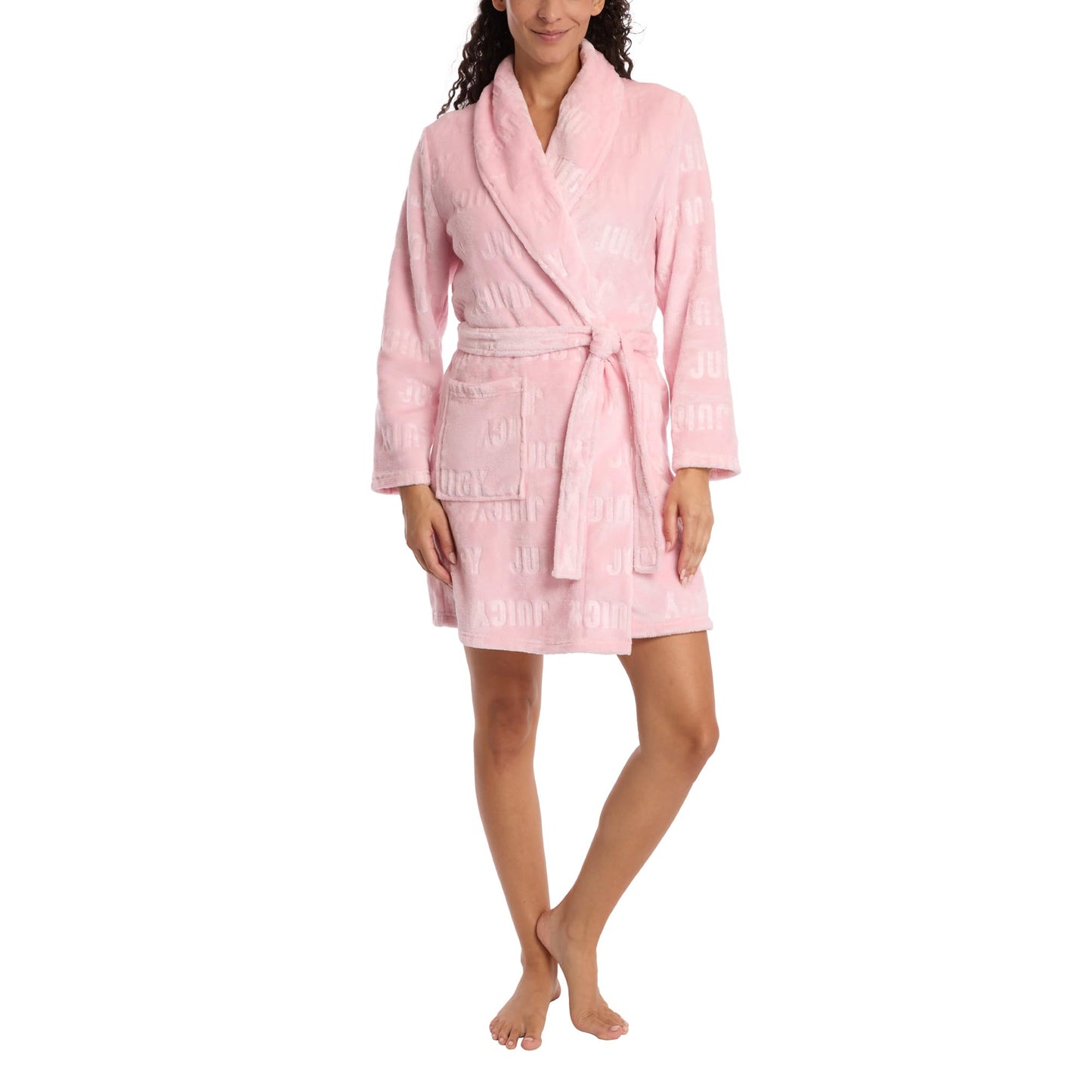 Juicy Couture Women's Super Soft Luxe Plush Shawl Collar Robe