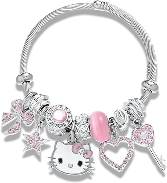 Stainless Steel Anime Cute Charm Bracelet