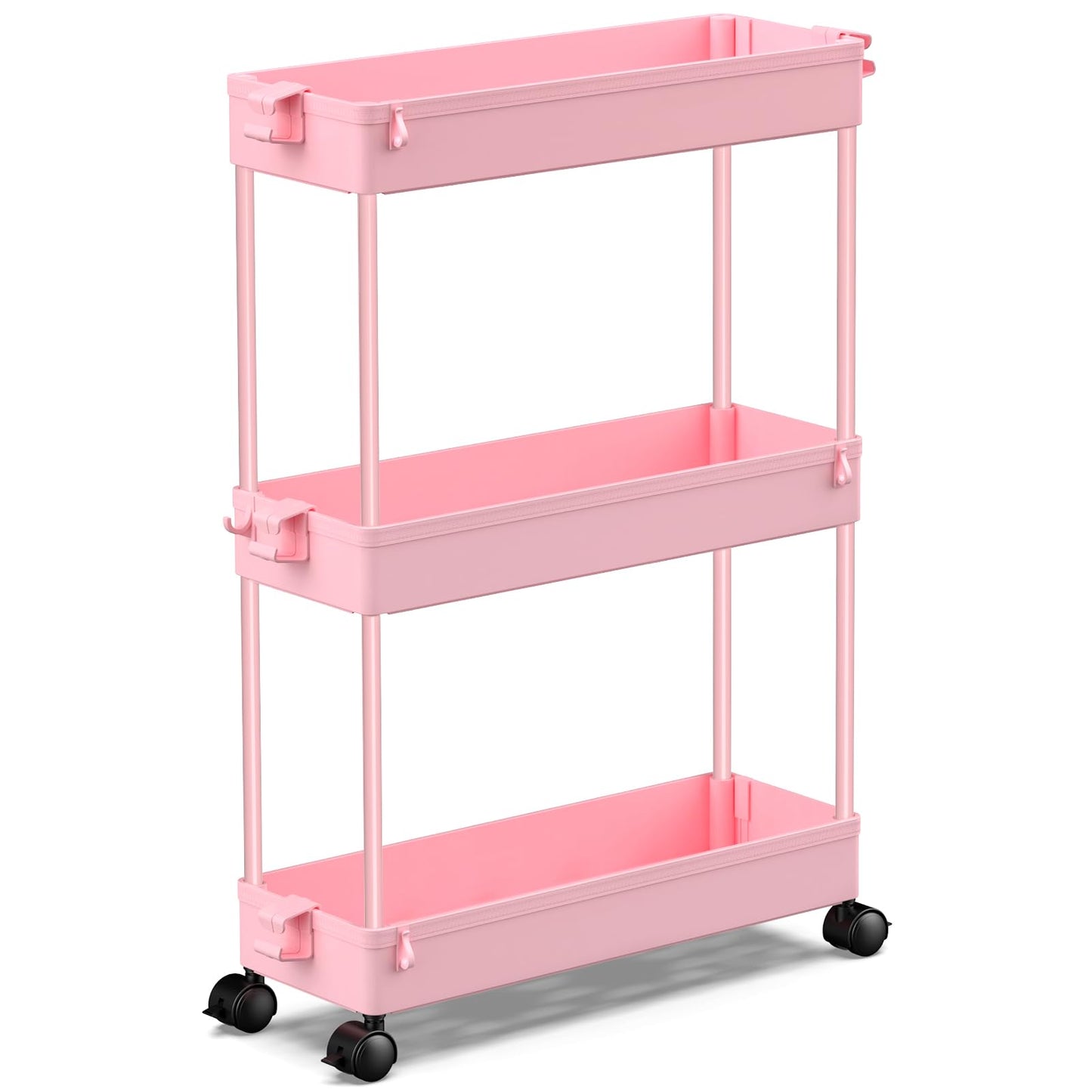 Slim Rolling Storage Cart, 3 Tier Bathroom Organizer