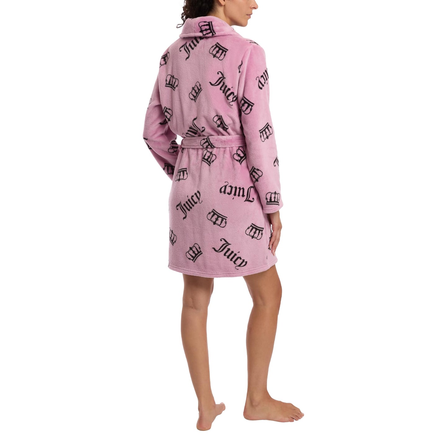 Juicy Couture Women's Super Soft Luxe Plush Shawl Collar Robe