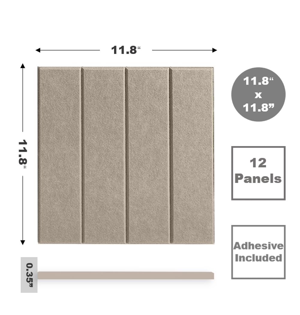 Large Cork Board Alternative - Felt Wall Tiles with Safe Removable Adhesive Tabs, Cork Wall Tiles Cork Board 47"x35" 12 Pack