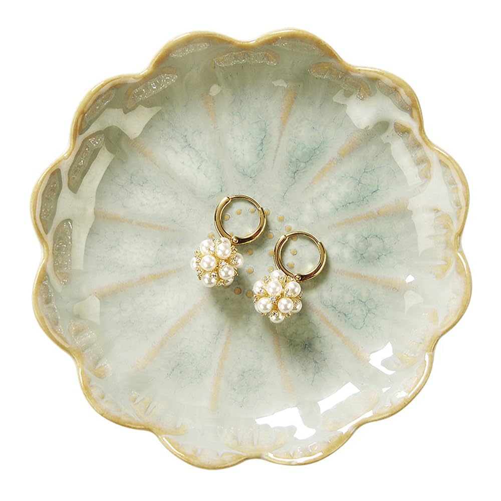 Ceramic Trinket Tray – Decorative Jewelry Dish for Rings, Keys, and Accessories