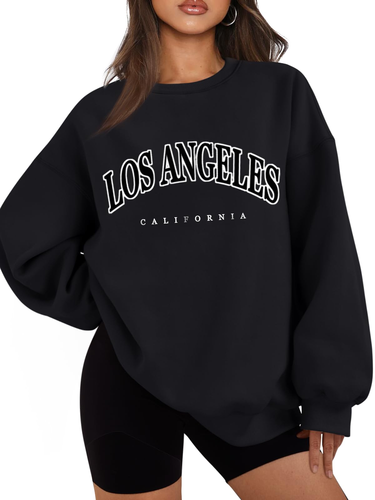 Womens Oversized Sweatshirts - Hoodies Fleece Crewneck Sweaters