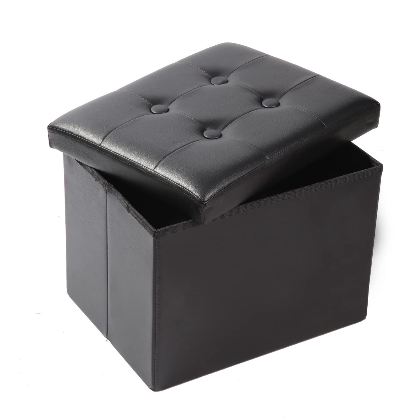 Ottoman Storage Stool Small Foldable Foot Rest 17x13x13inches