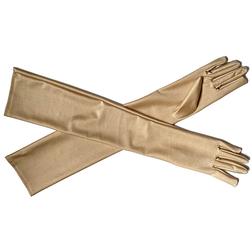 Women's Party Mittens - 21" Satin Finger Gloves