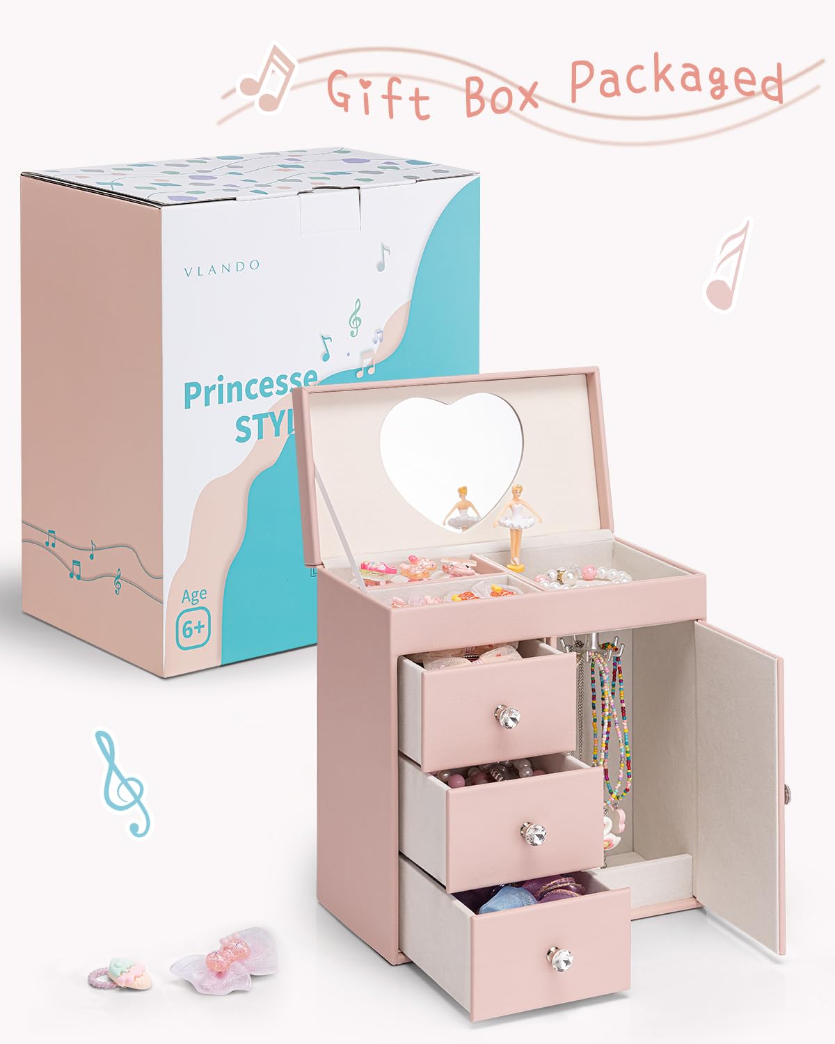 Musical Jewelry Music Box with Ballerina