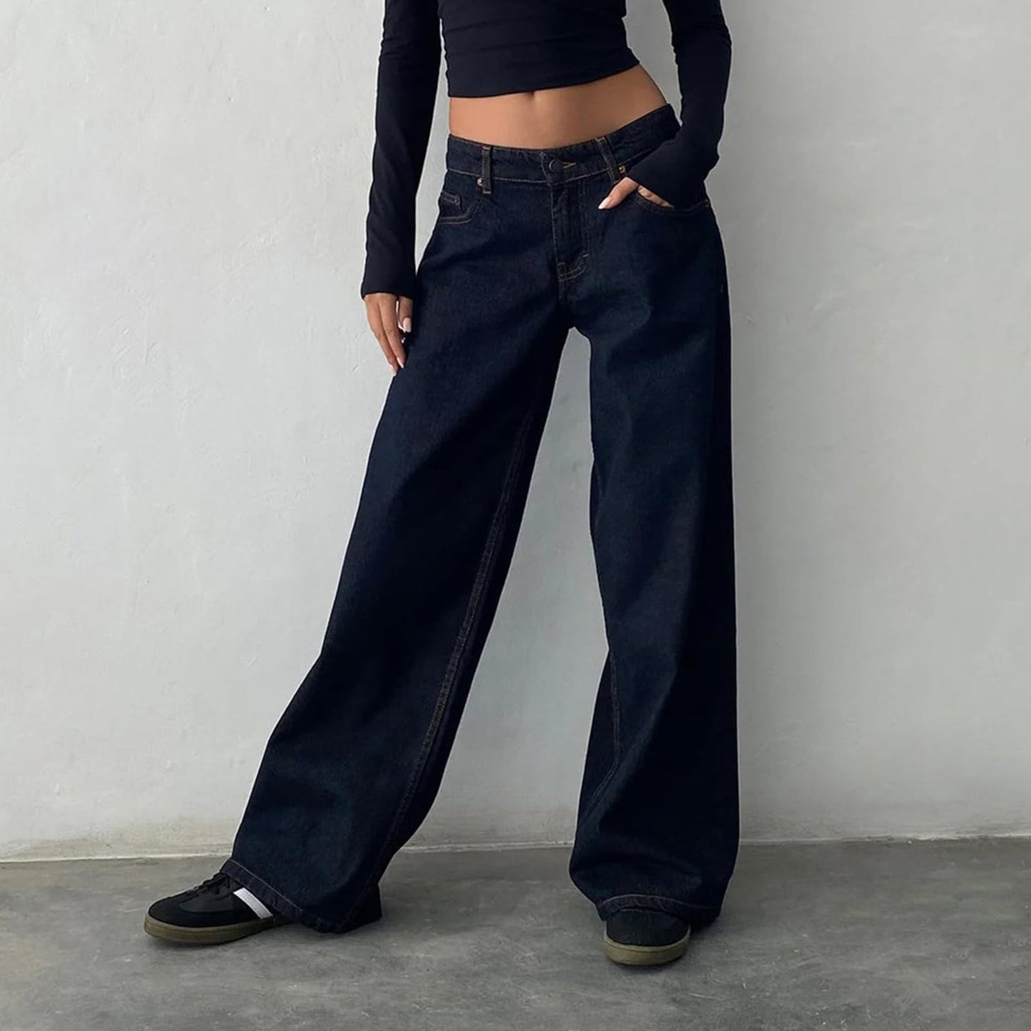 Women's Y2K High-Waisted Boyfriend Jeans – Streetwear Denim Pants