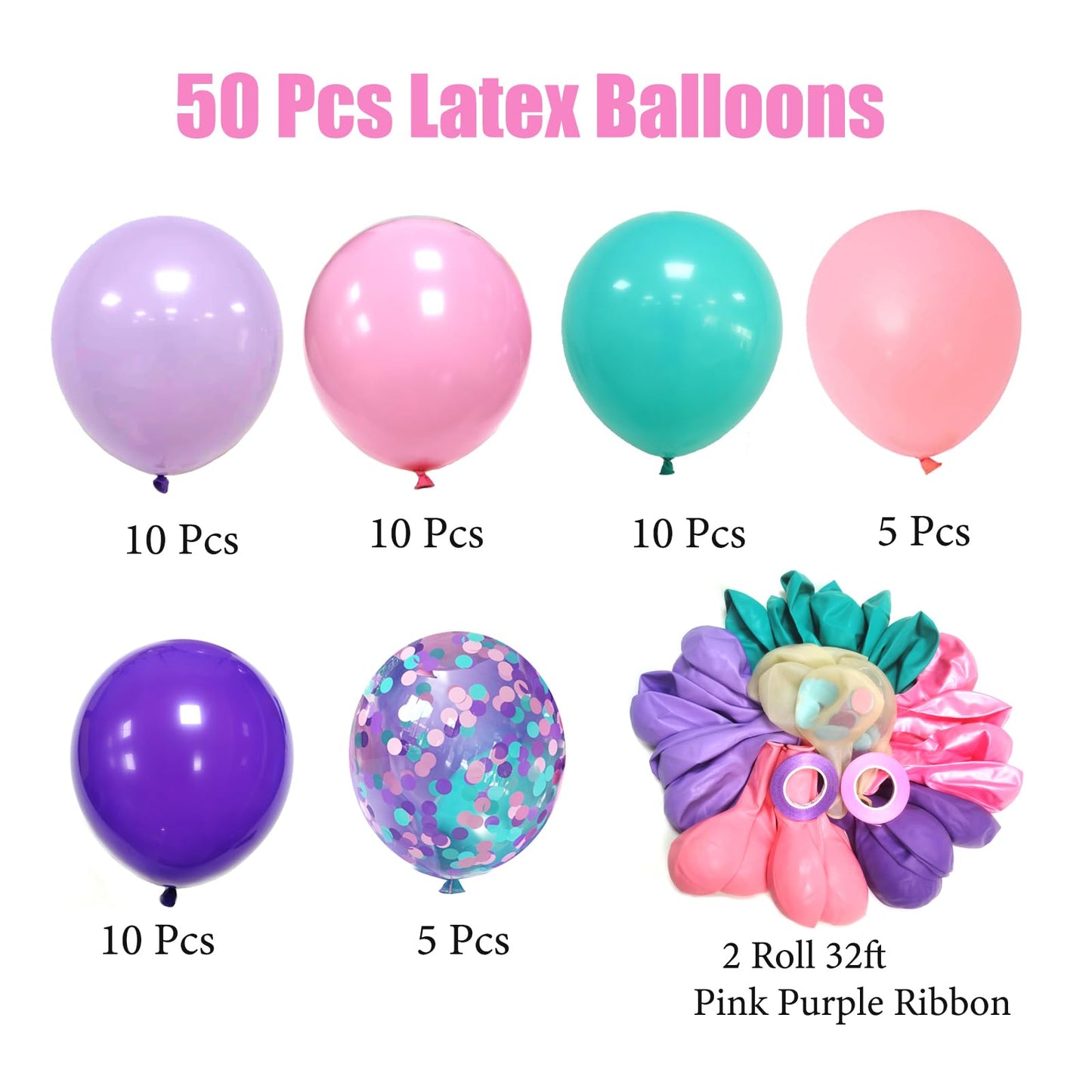 Metallic Balloon, 50Pcs 12Inch Latex Balloons Party Decoration