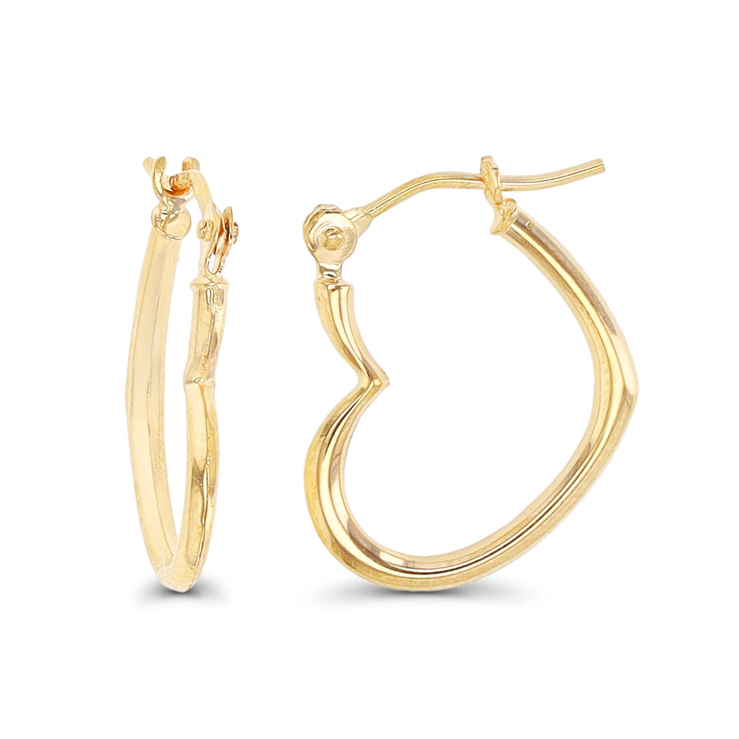 Heart Solid Hypoallergenic Hoop Earrings