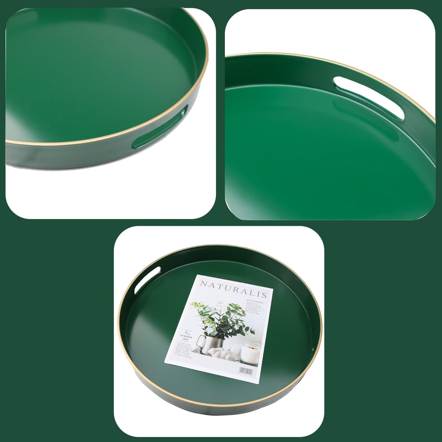 Versatile Decorative Tray with Handles