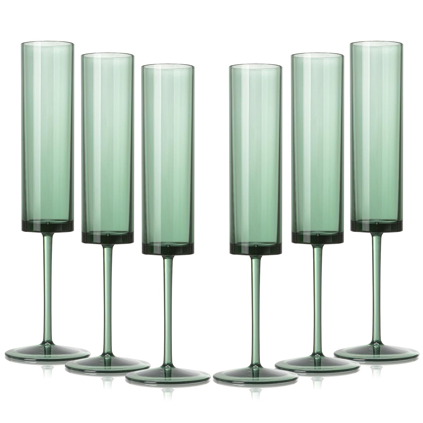 Reusable Acrylic Toasting Glasses - Stemmed Coupes Square