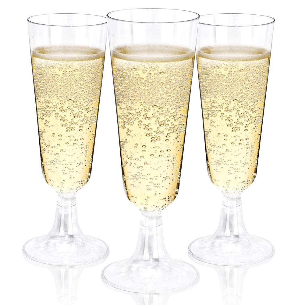 Plastic Champagne Flutes Disposable Glasses