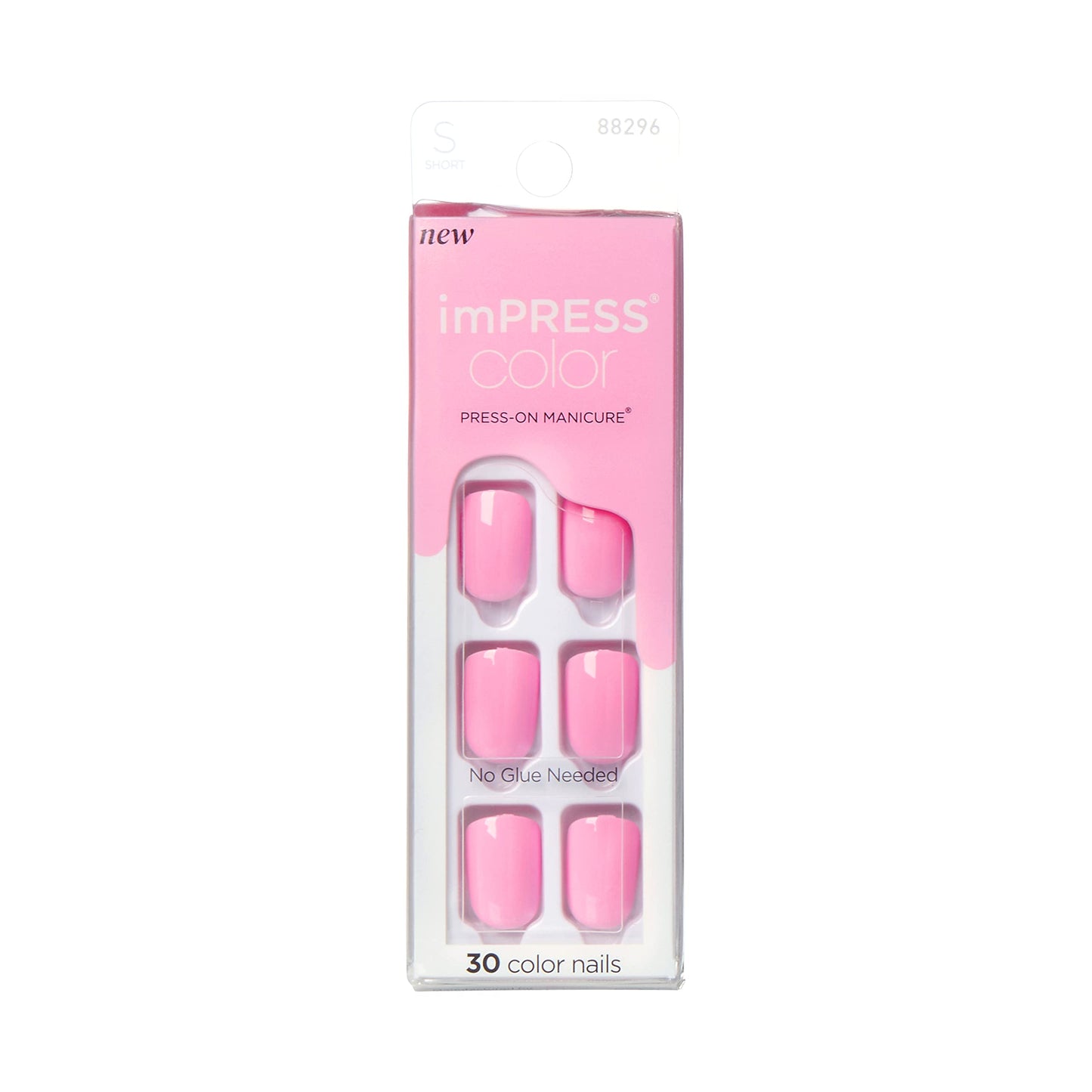 KISS imPRESS No Glue Mani Press On Nails, Short Size Squoval Shape, Includes 30 Nails