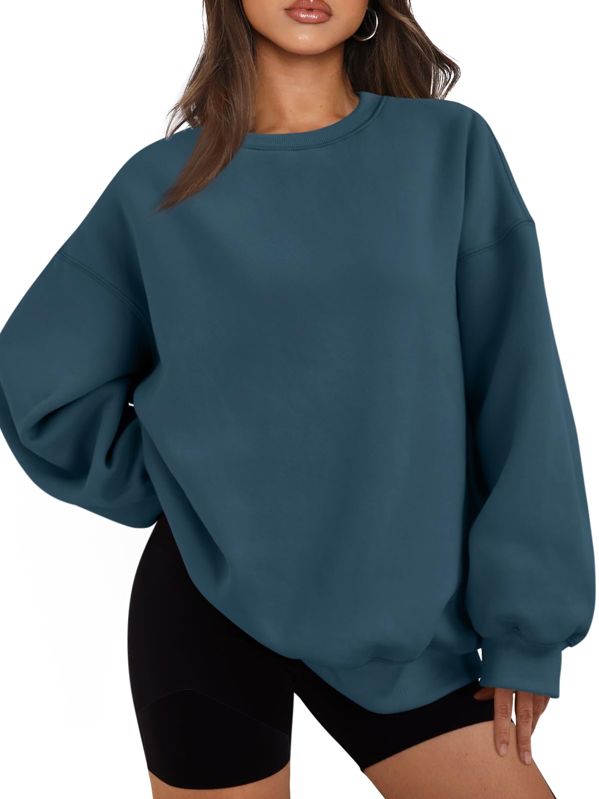 Womens Oversized Sweatshirts - Hoodies Fleece Crewneck Sweaters