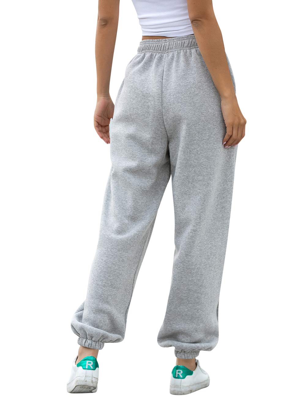 Women's High Waisted Sweatpants Workout Active Joggers Pants Baggy Lounge Bottoms