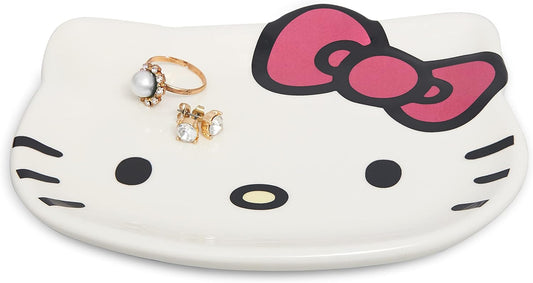 Hello Kitty Jewelry Dish - Ceramic Trinket Tray and Ring Dish -