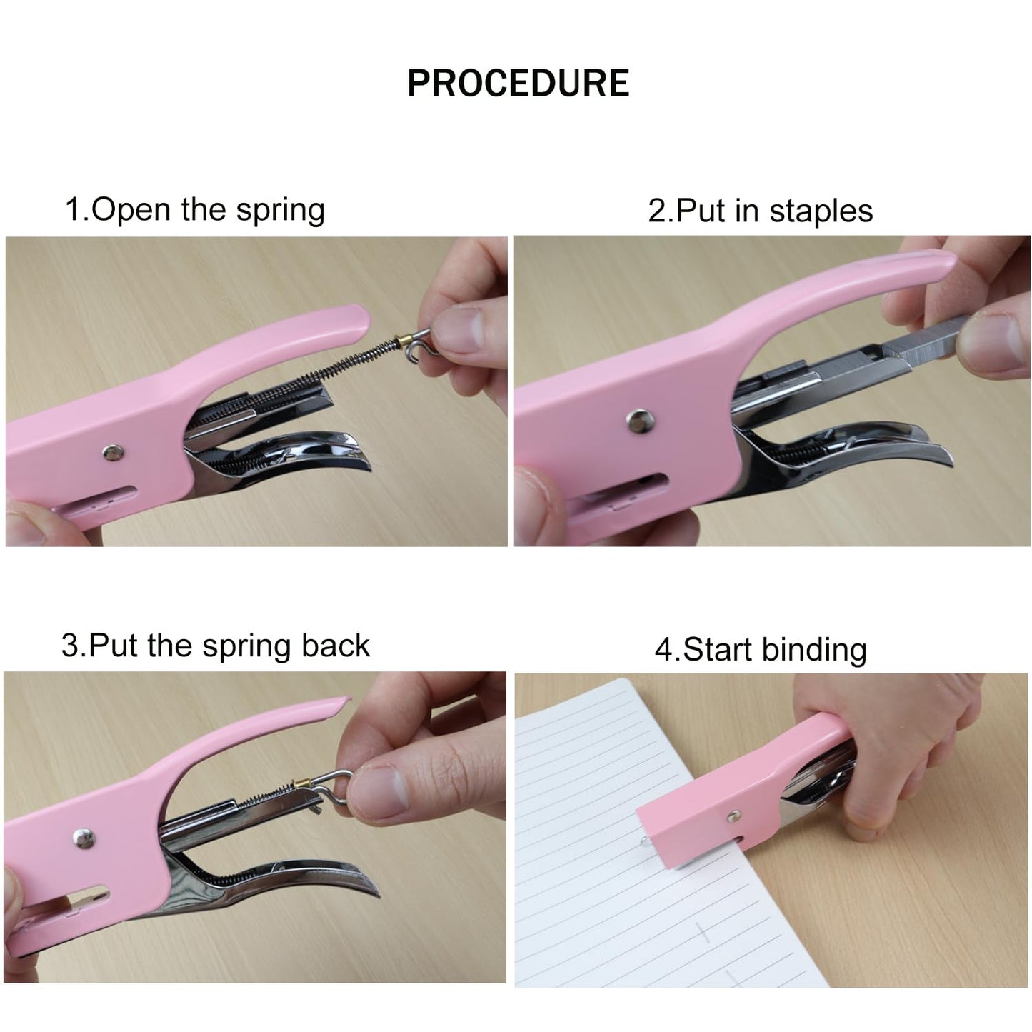 Mini Desktop Stapler - Small Hand-held Stapler Set, 15 Sheet Capacity, includes 750Pcs Staples and A Staple Remover