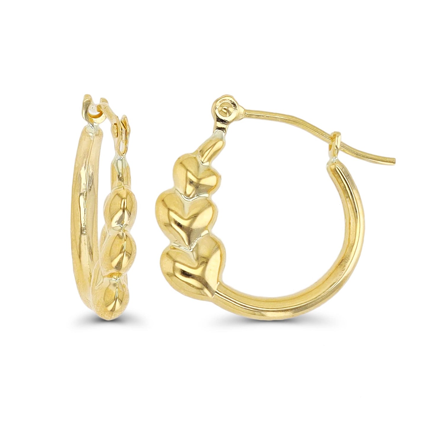 Heart Solid Hypoallergenic Hoop Earrings