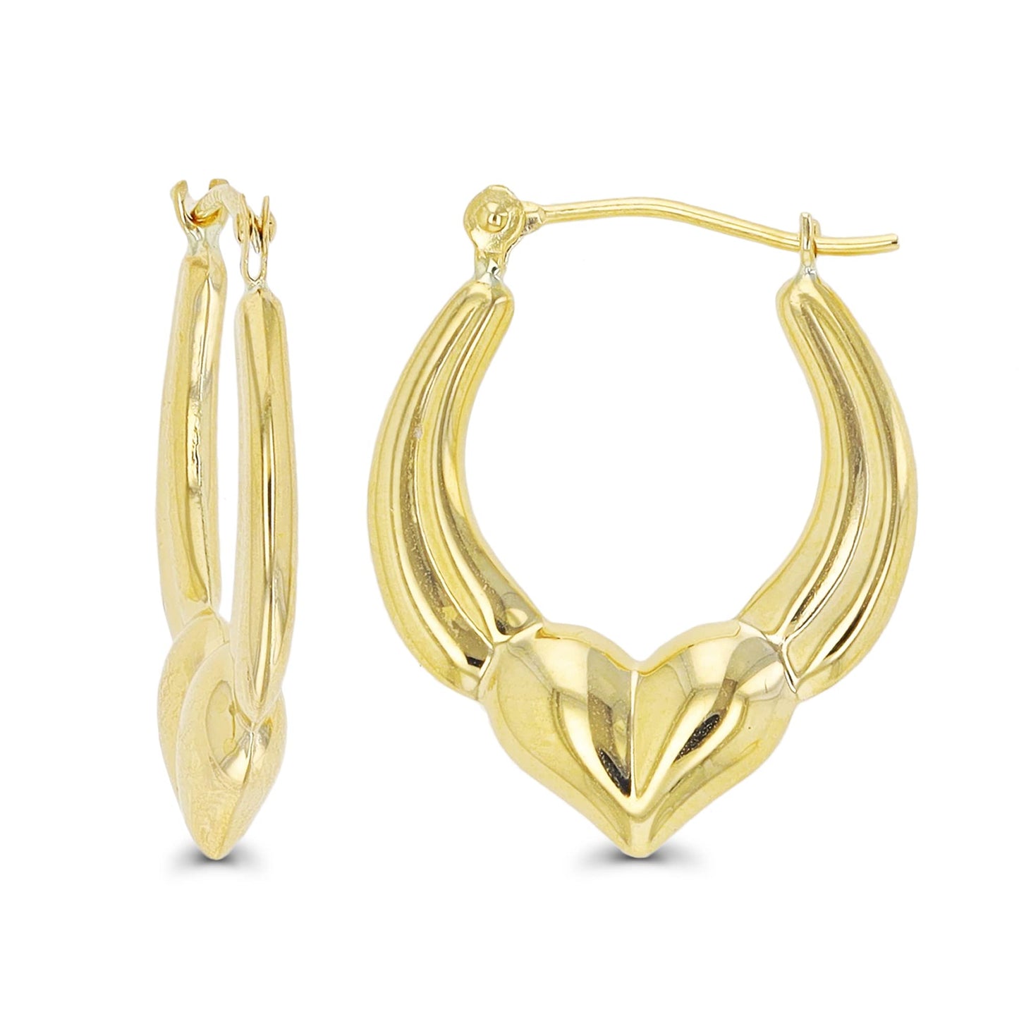 Heart Solid Hypoallergenic Hoop Earrings