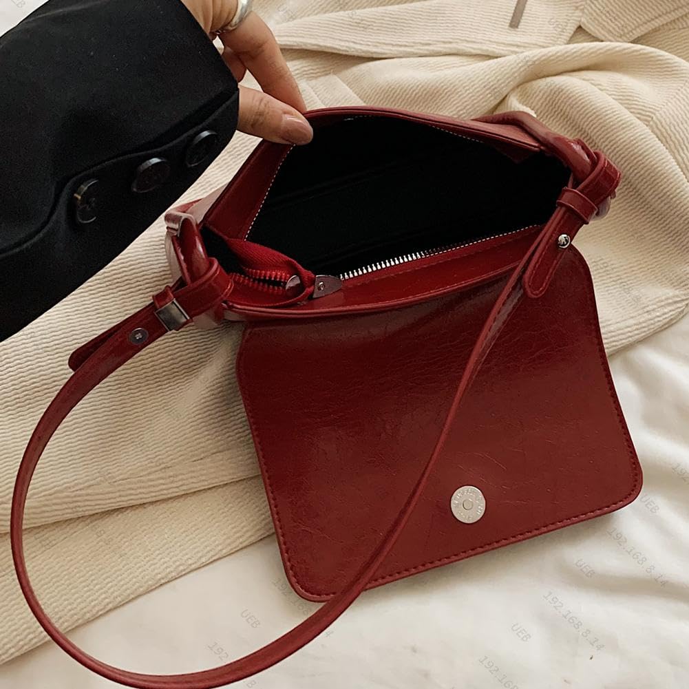 Trendy Coquette Leather Hobo Shoulder Bag for Women