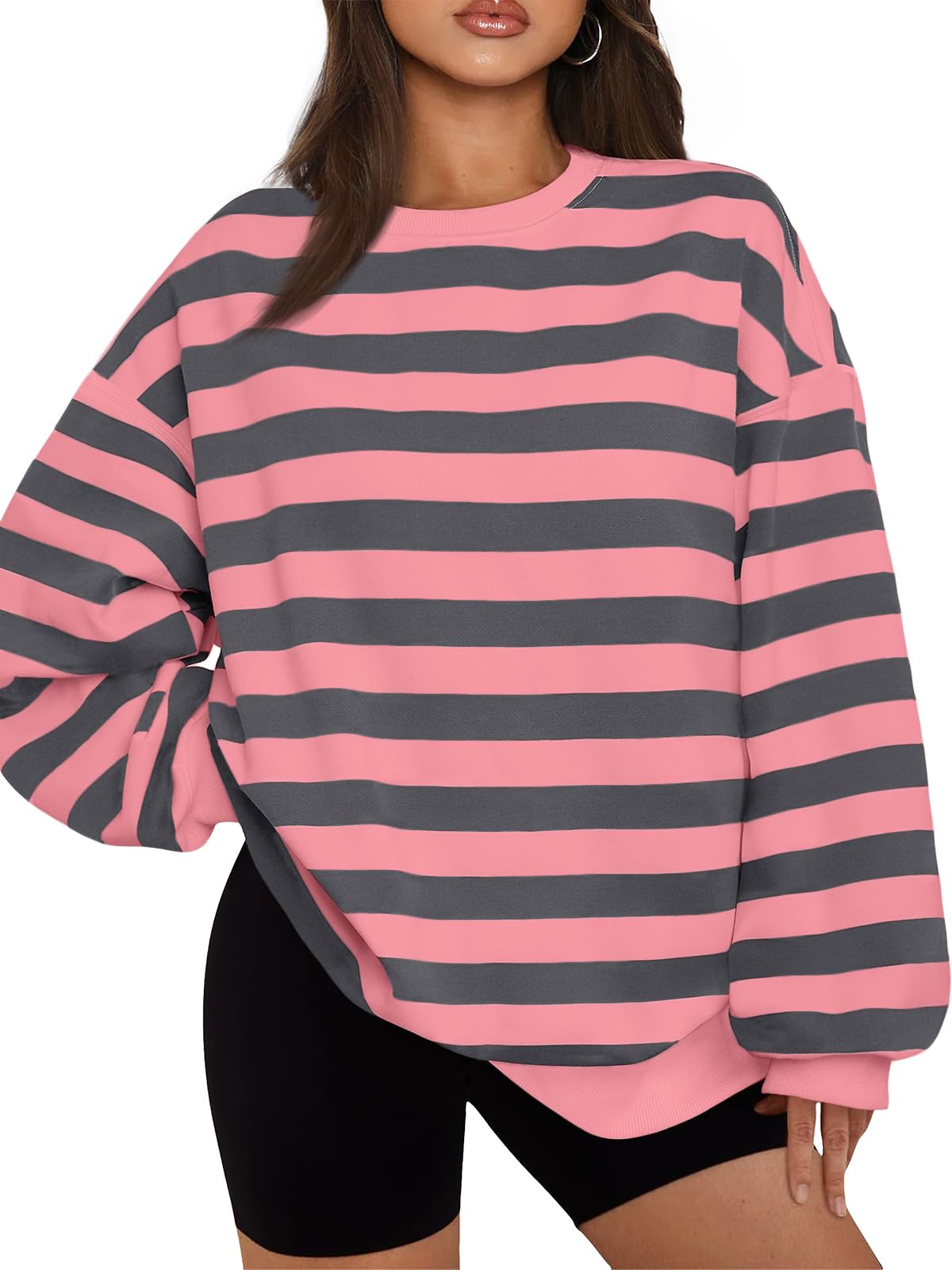 Womens Oversized Sweatshirts - Hoodies Fleece Crewneck Sweaters