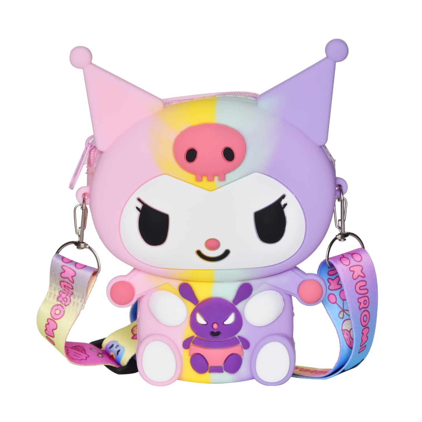 Kawaii Anime Crossbody Bag with Adjustable Shoulder Strap, Handbag with Zipper, Coin Wallet Purse