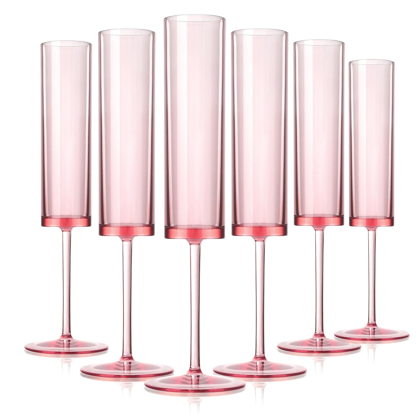 Reusable Acrylic Toasting Glasses - Stemmed Coupes Square