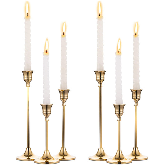 Vintage Metal Taper Candle Holders Candlestick Holders - Modern Decorative Centerpiece