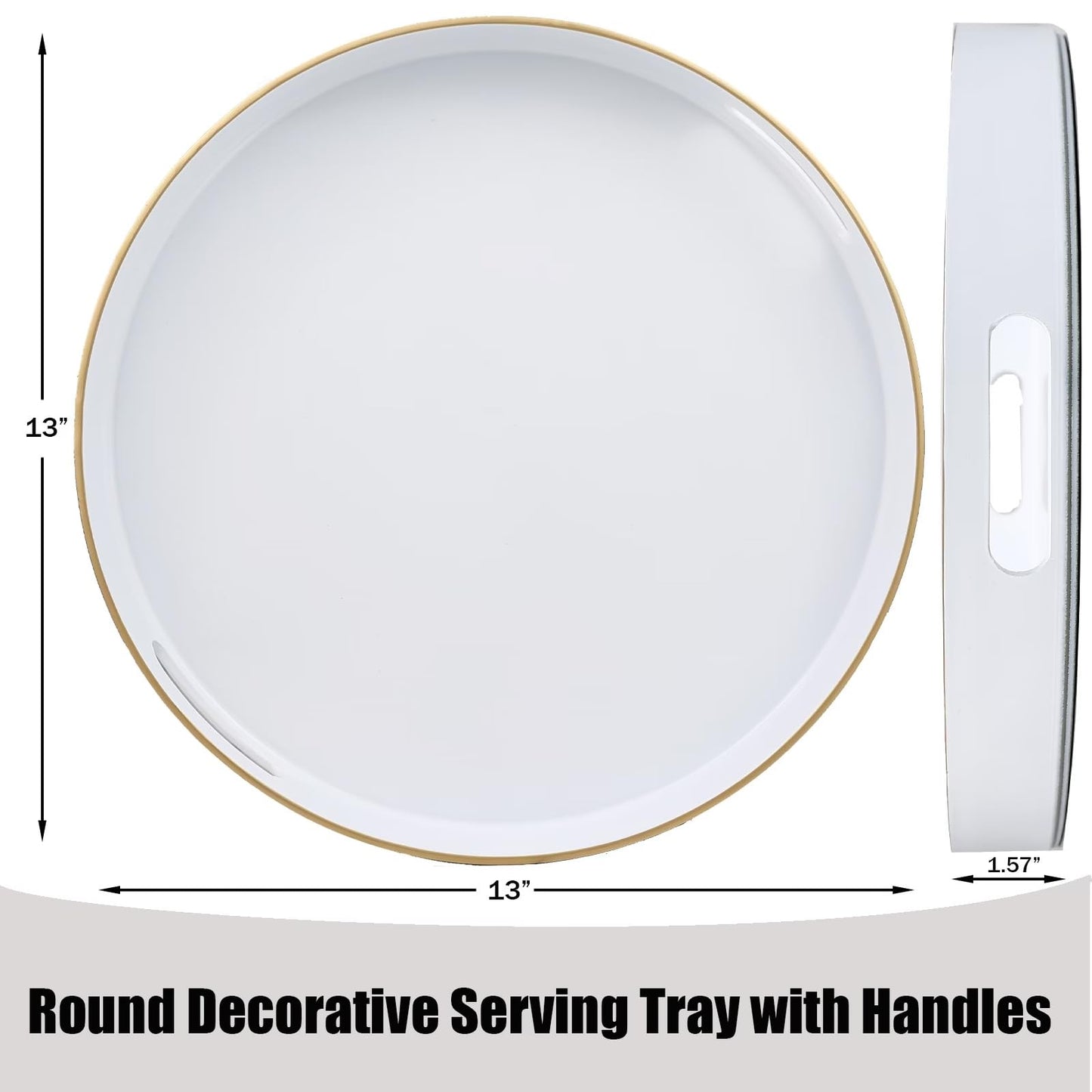 Versatile Decorative Tray with Handles