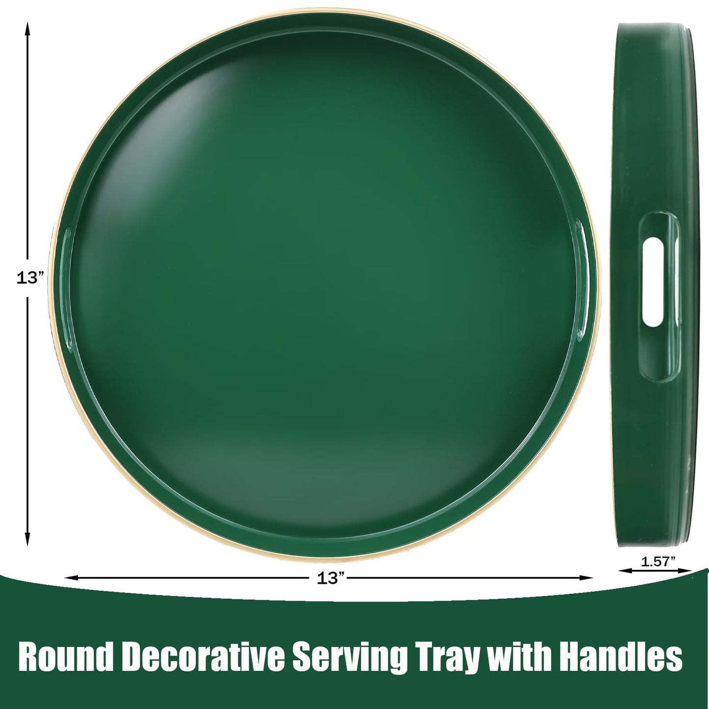 Versatile Decorative Tray with Handles