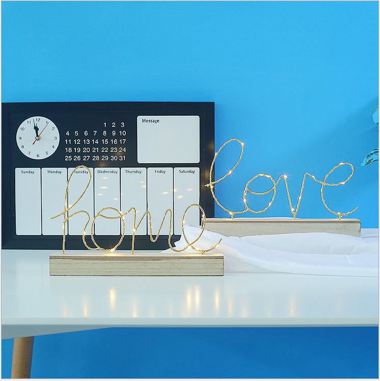 Letter Winding Letter Romantic Home Night Light Decoration