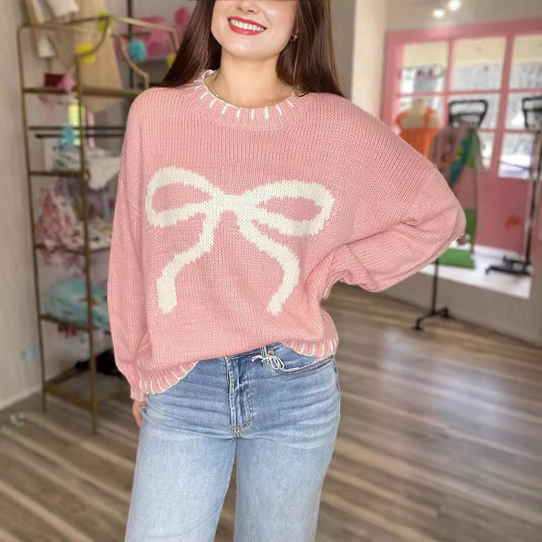 Women's Clothing Bow Sweater