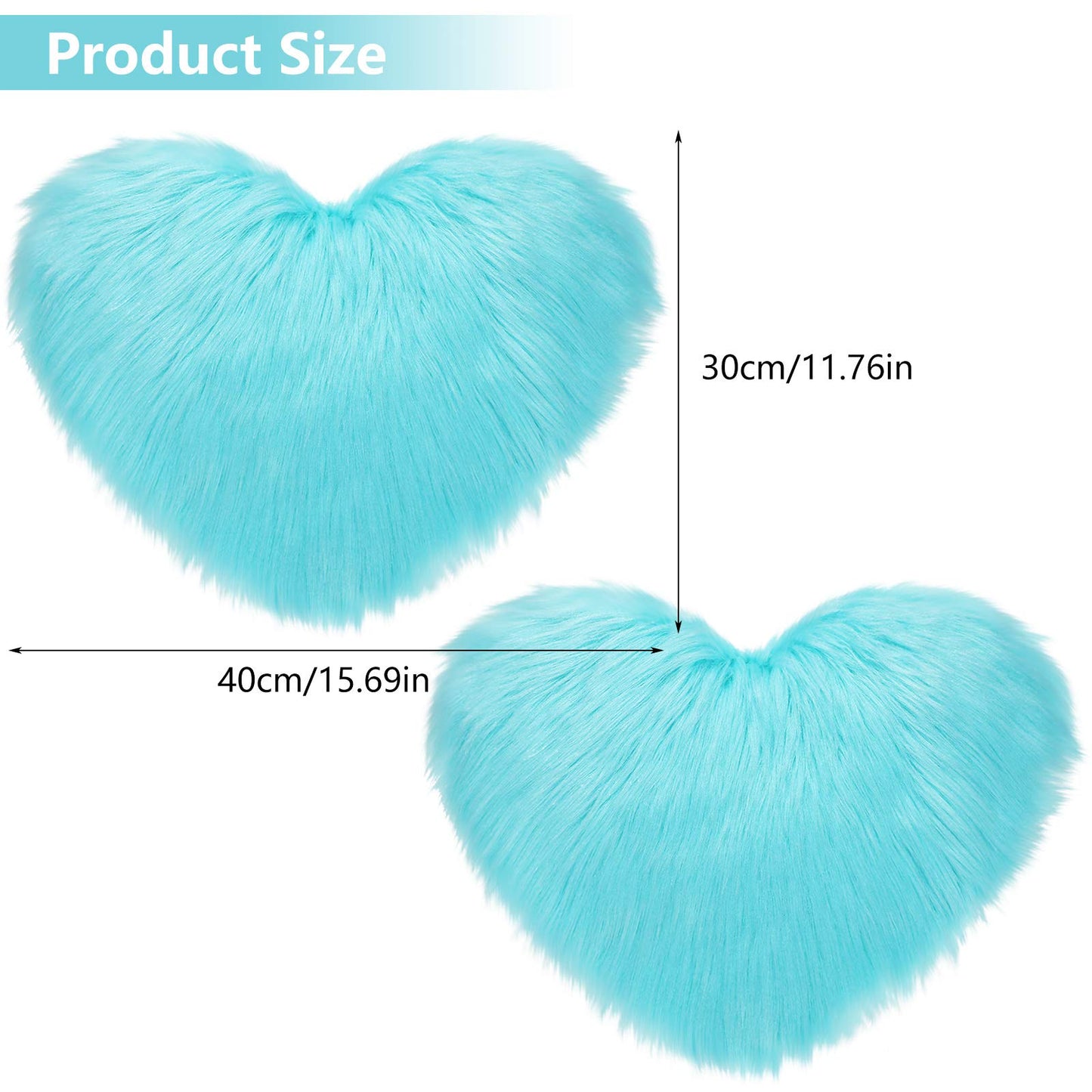 Heart Shaped Rug Faux Room Fluffy Carpe