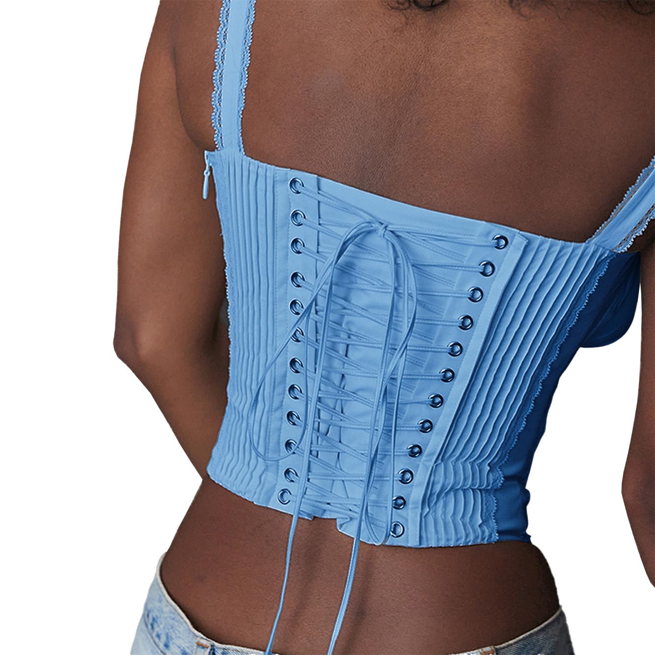 Women's Lace Up Cami Corset Tops