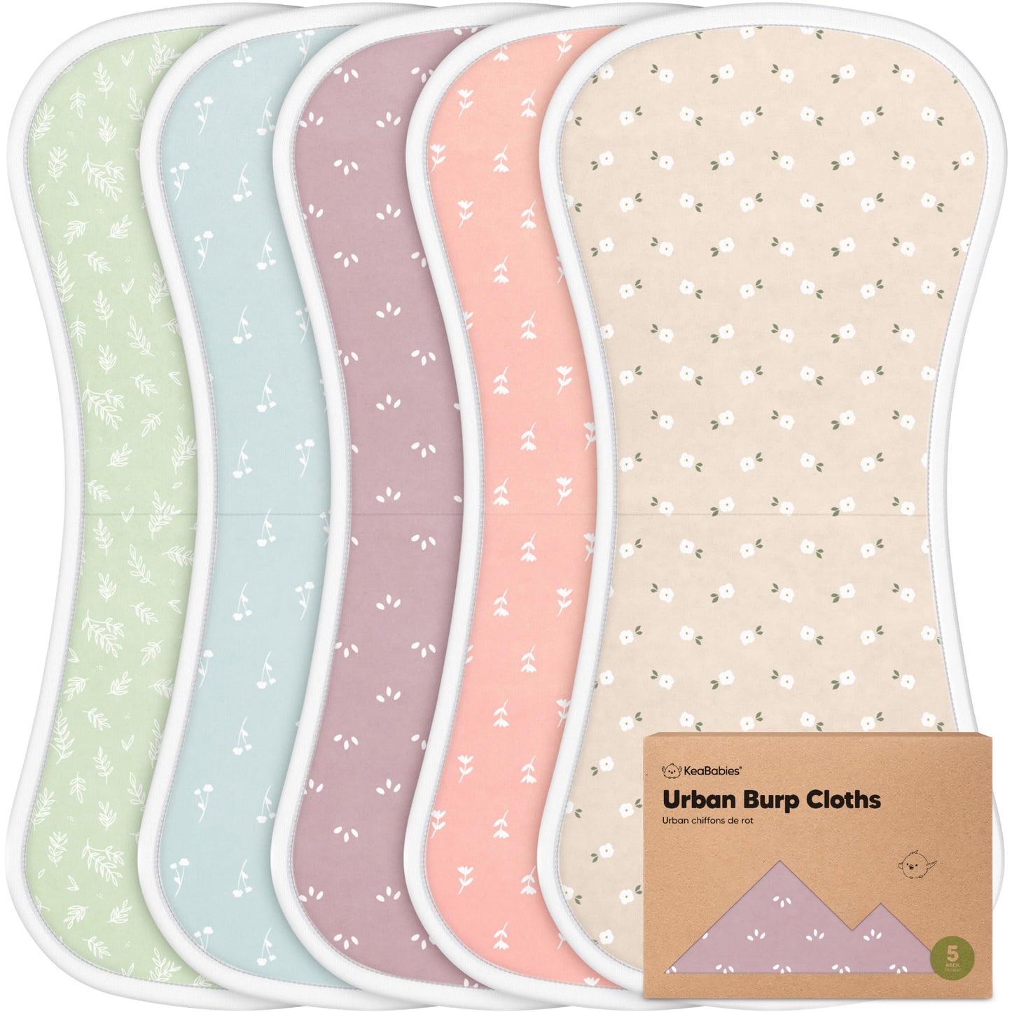 Organic Burp Cloths 5-Pack Super Absorbent Burping Cloth