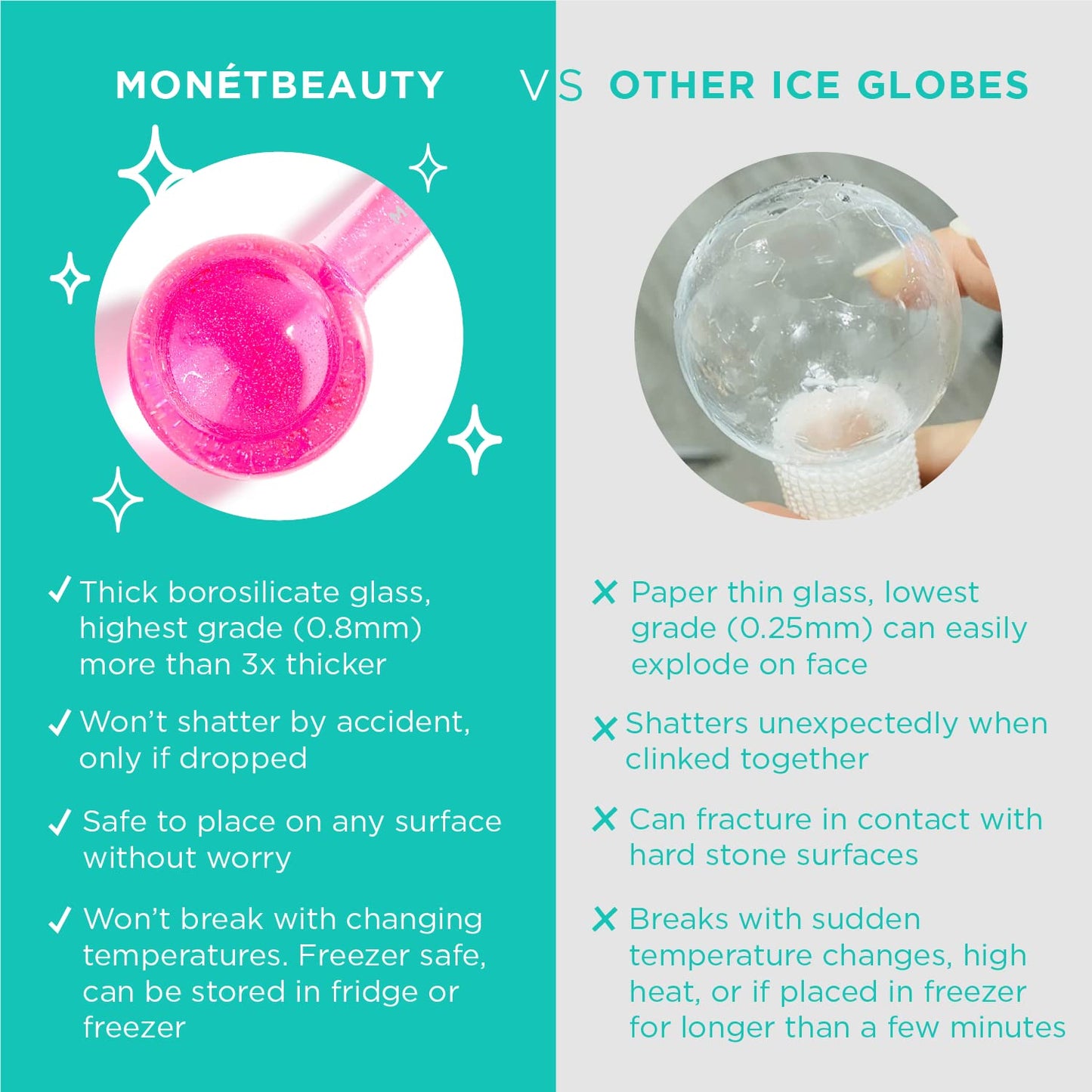 Ice Globes for Face, Freezer Safe and Highly Effective Daily Beauty Routines