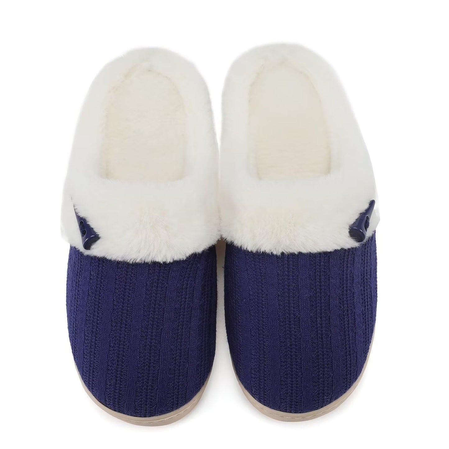 Women's Slip on Fuzzy House Slippers Memory Foam Slippers