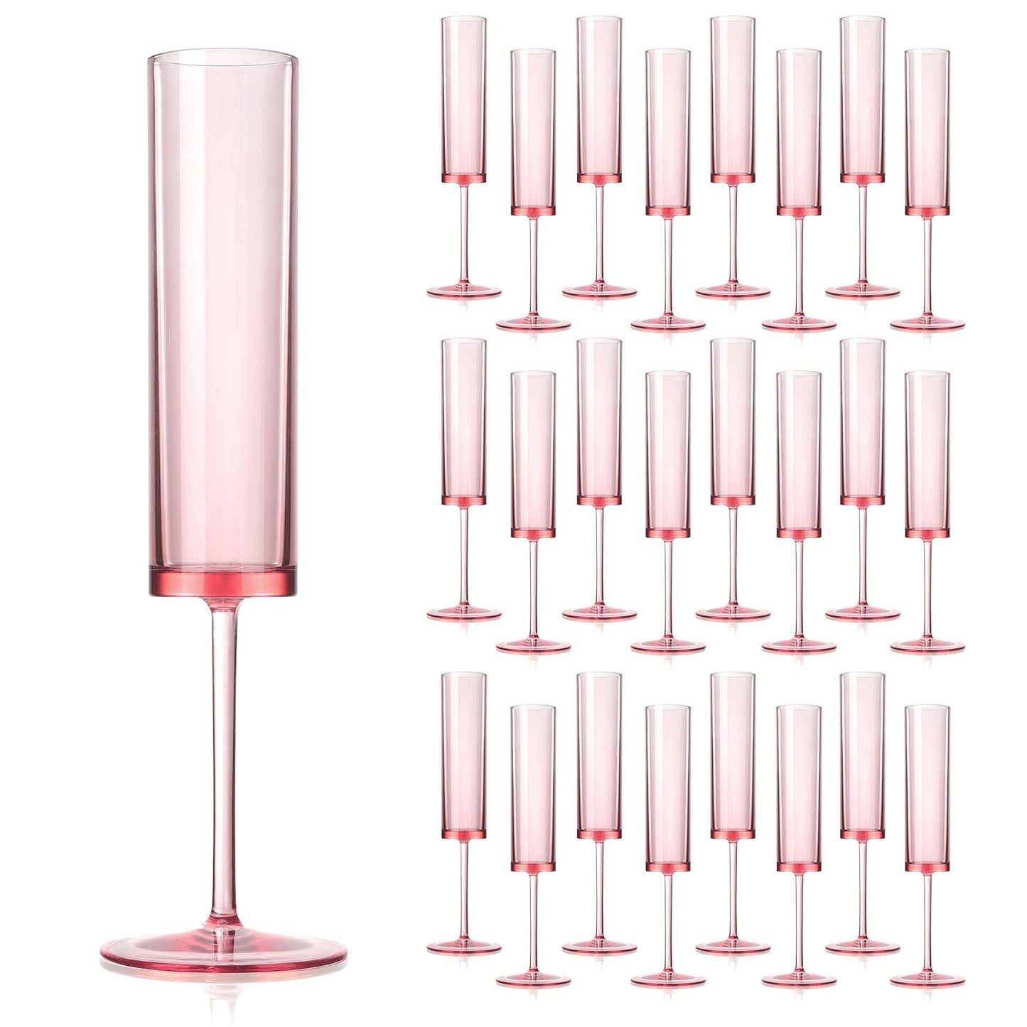 Reusable Acrylic Toasting Glasses - Stemmed Coupes Square