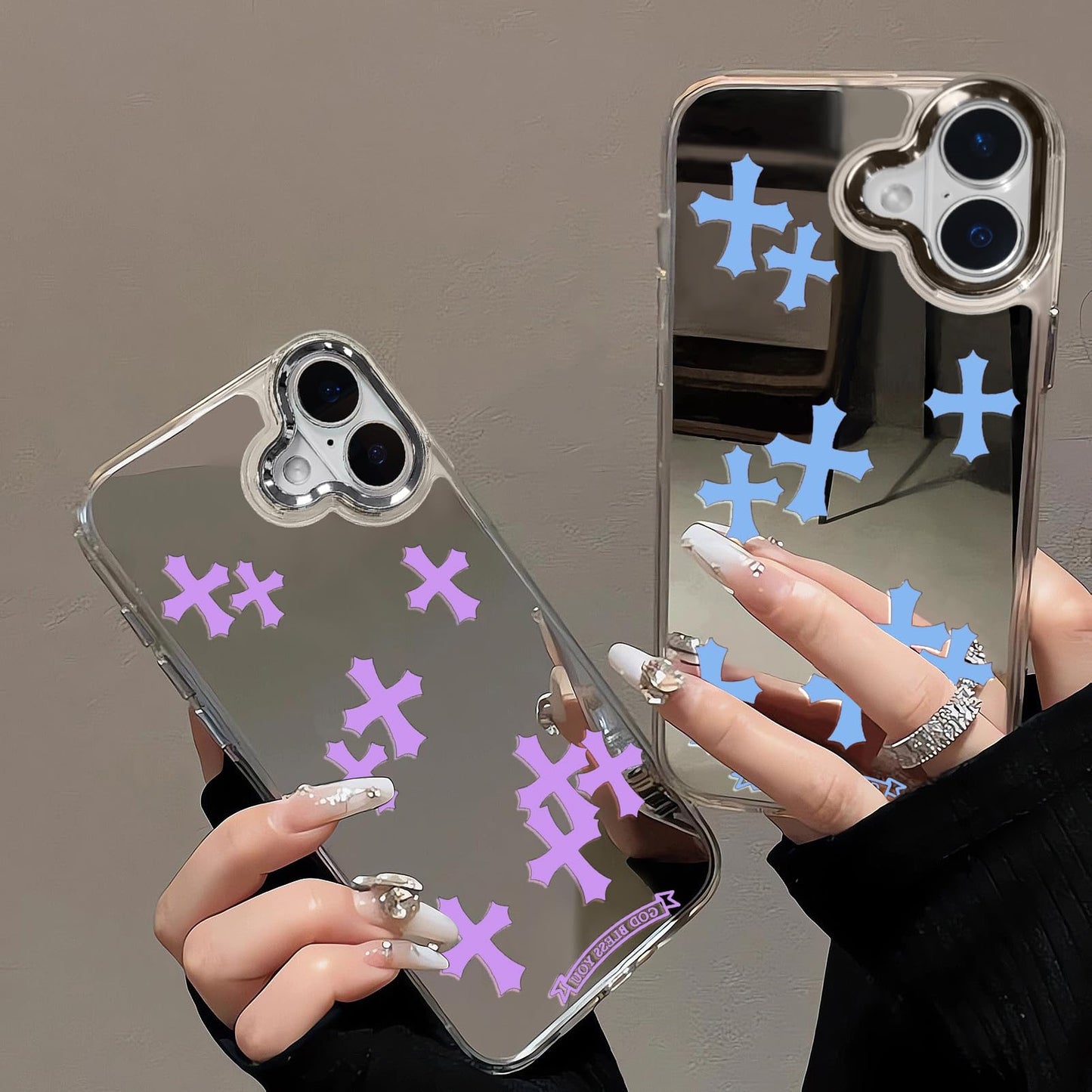 Cute Glossy Mirror Back Case