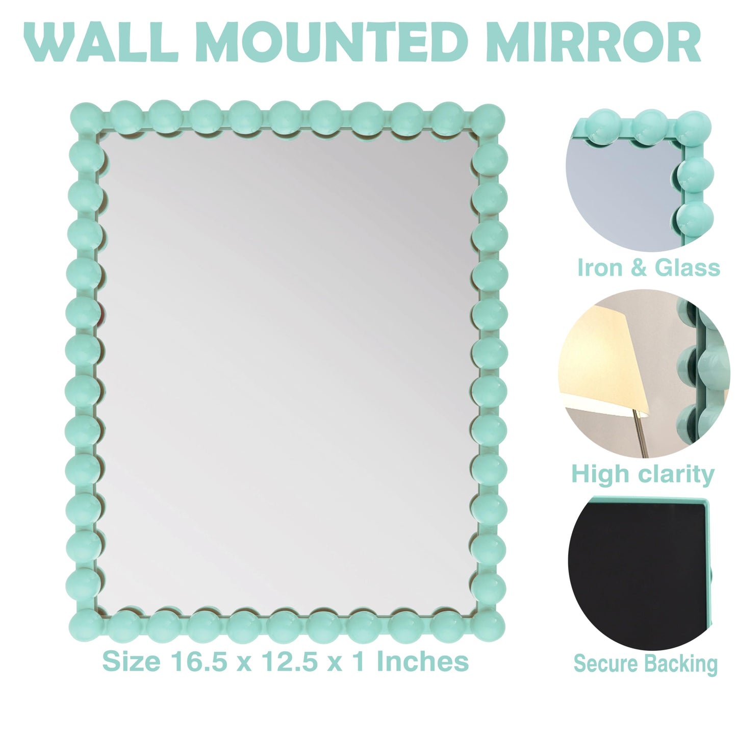 Wall Maunted Mirror, Metal Frame