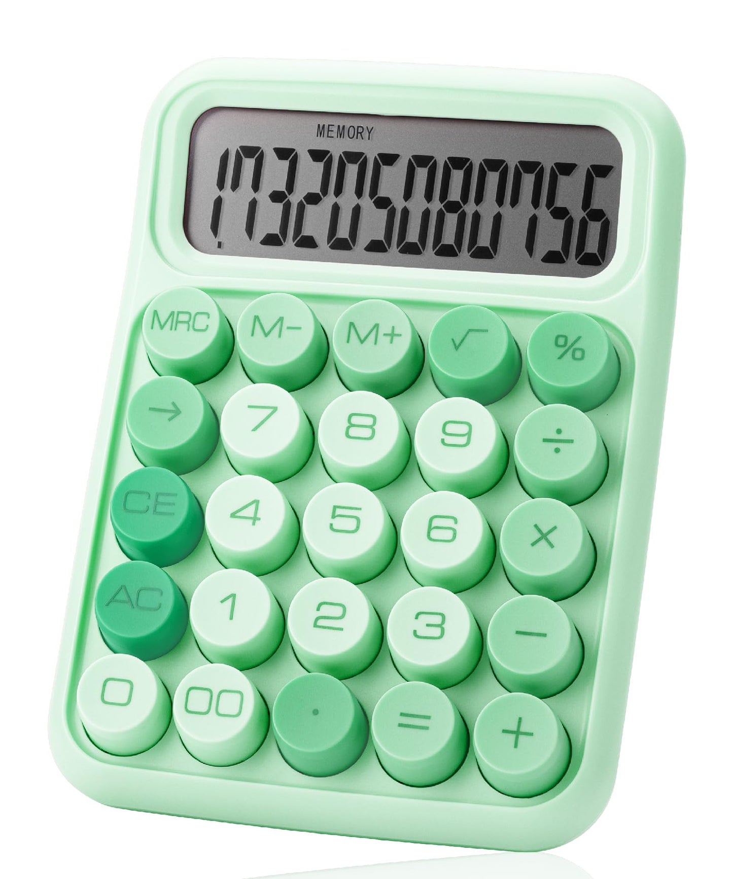 Large Mechanical Switch Calculator, 12 Digits, LCD Display, Big Buttons