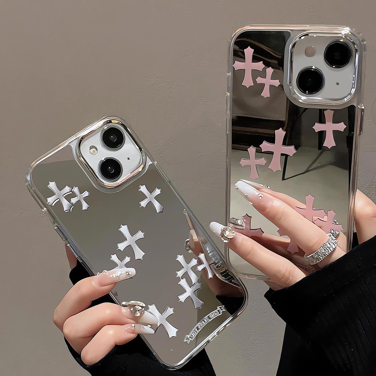 Cute Glossy Mirror Back Case